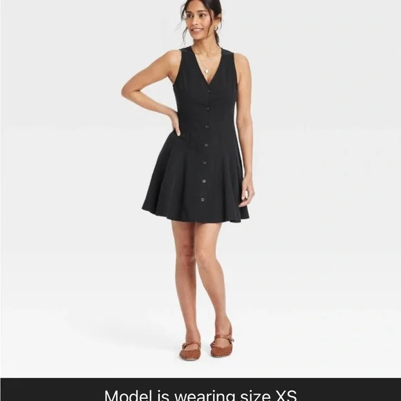 Universal Thread | Dresses | Universal Thread Black Sleeveless Vneck Mini  Dress | Poshmark